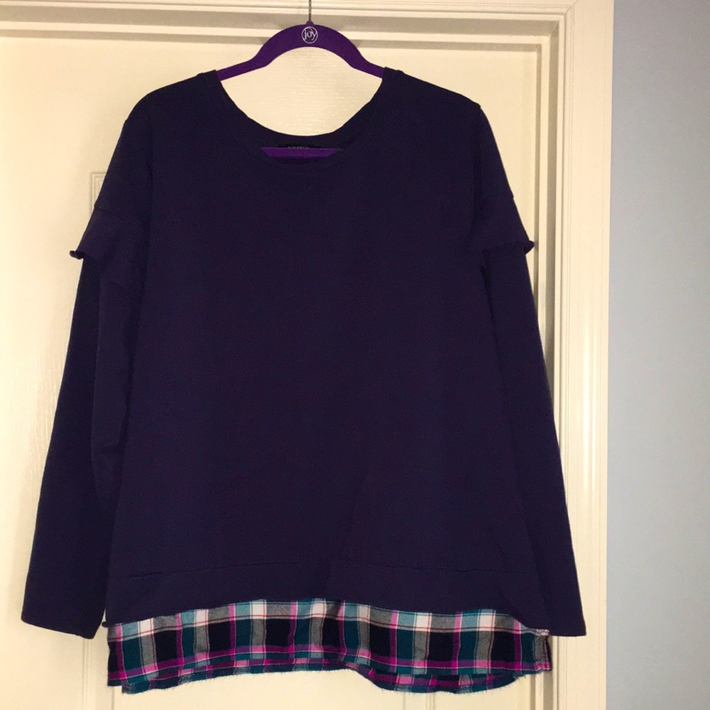 Navy Knit Top
